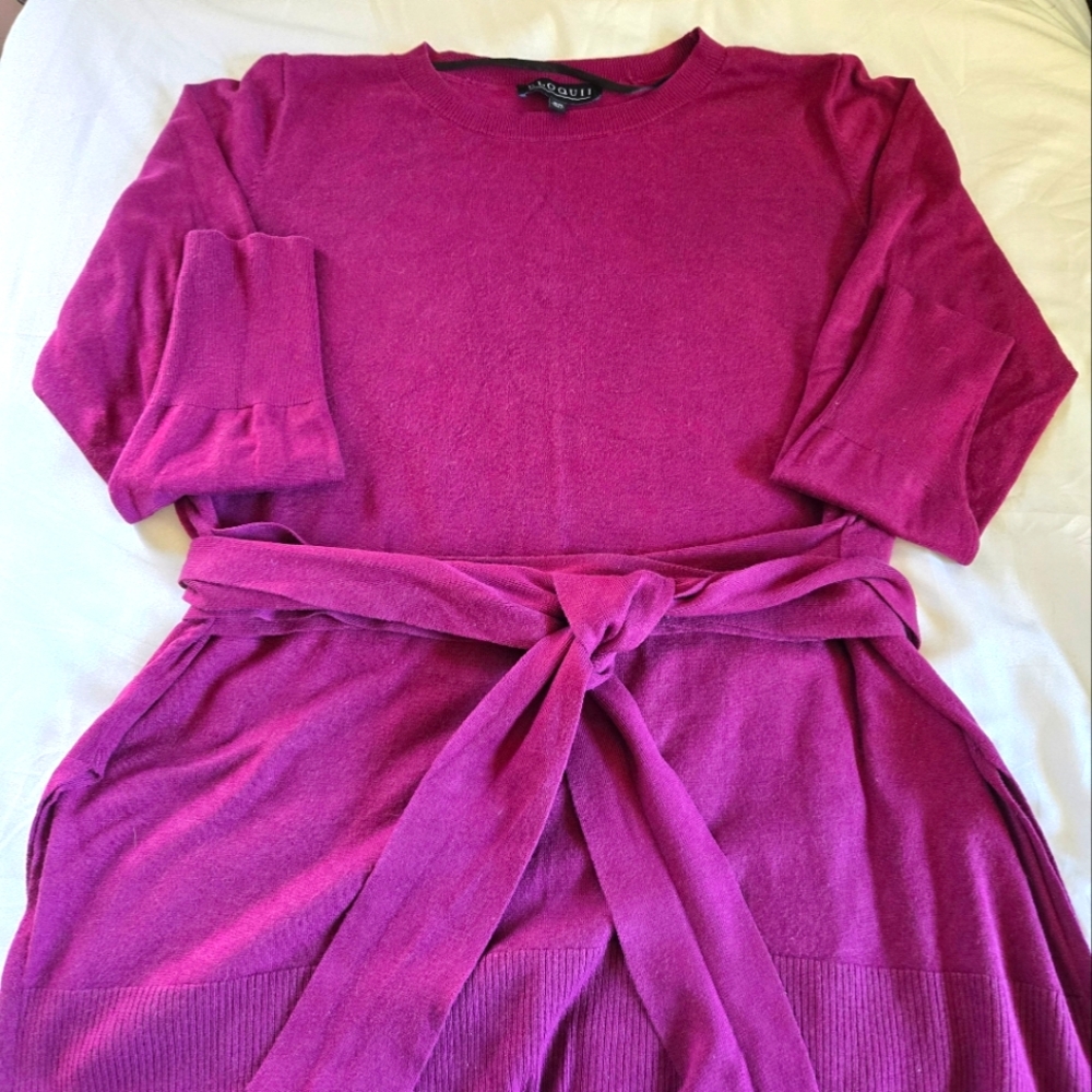 Lovely Eloquii burgundy sweater with wrap ties size18-20